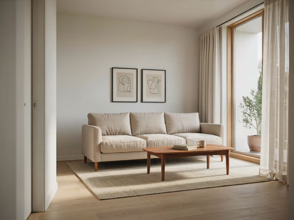 nowoczesna sofa w pokoju